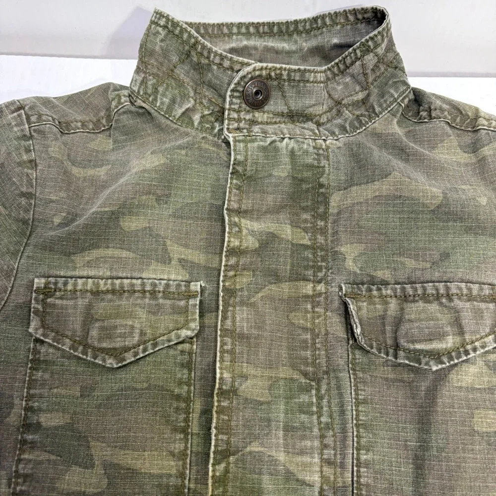 OshKosh Bgosh Kids Camo Field Jacket Green Military Utility Coat Size 6 READ